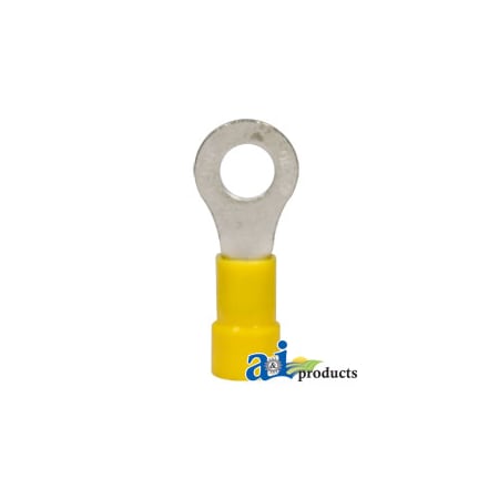 A & I Products Ring Terminal, Insulated, Wire Size 12-10, Stud Size 1/4", 10 Pk 3.75" x4" x2" A-R08